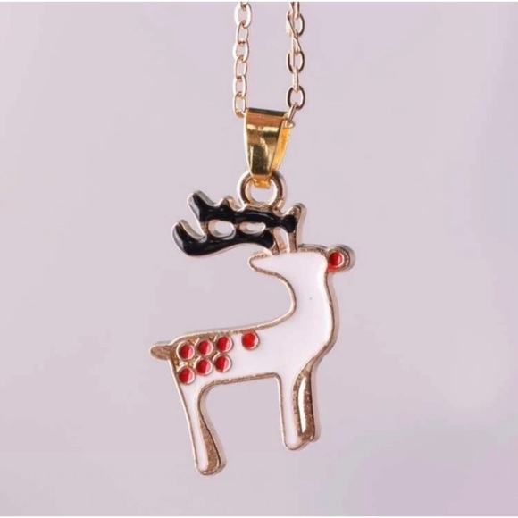 3 total- Christmas Reindeer Necklace - Picture 3 of 3